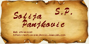 Sofija Panjković vizit kartica
